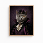 Custom Victorian Gothic Pet Portrait Canvas Aura Canvas