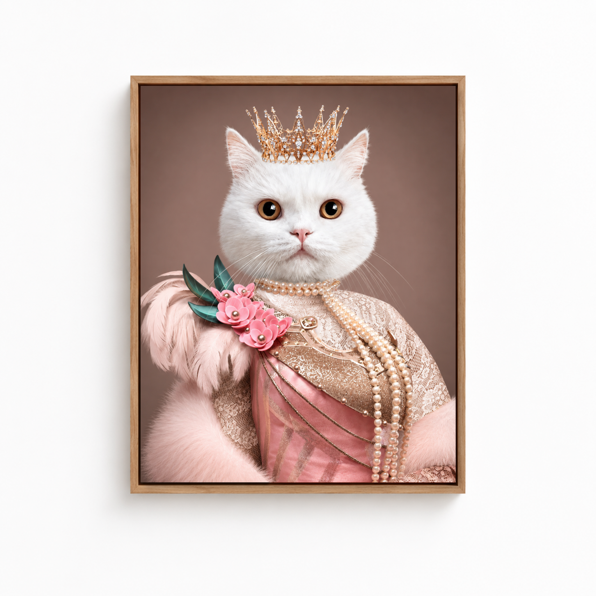 Custom Princess Pet Portrait Canvas Aura Canvas