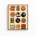 Retro Nostalgia Icons Canvas Wall Art Aura Canvas