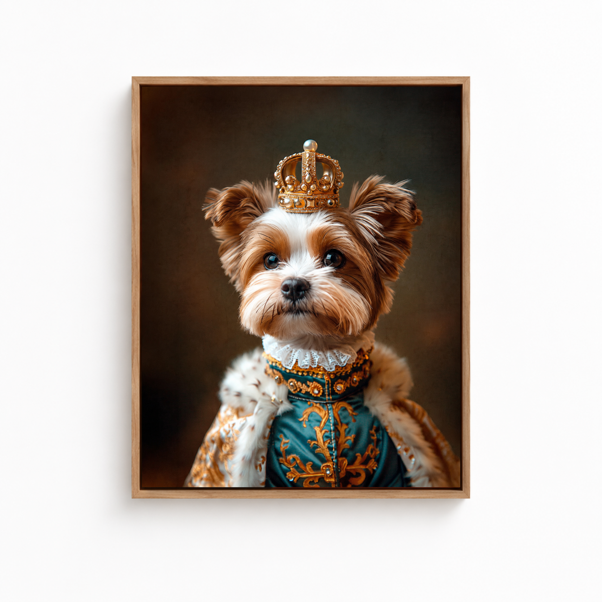 Custom Royal Dog Portrait Canvas Aura Canvas