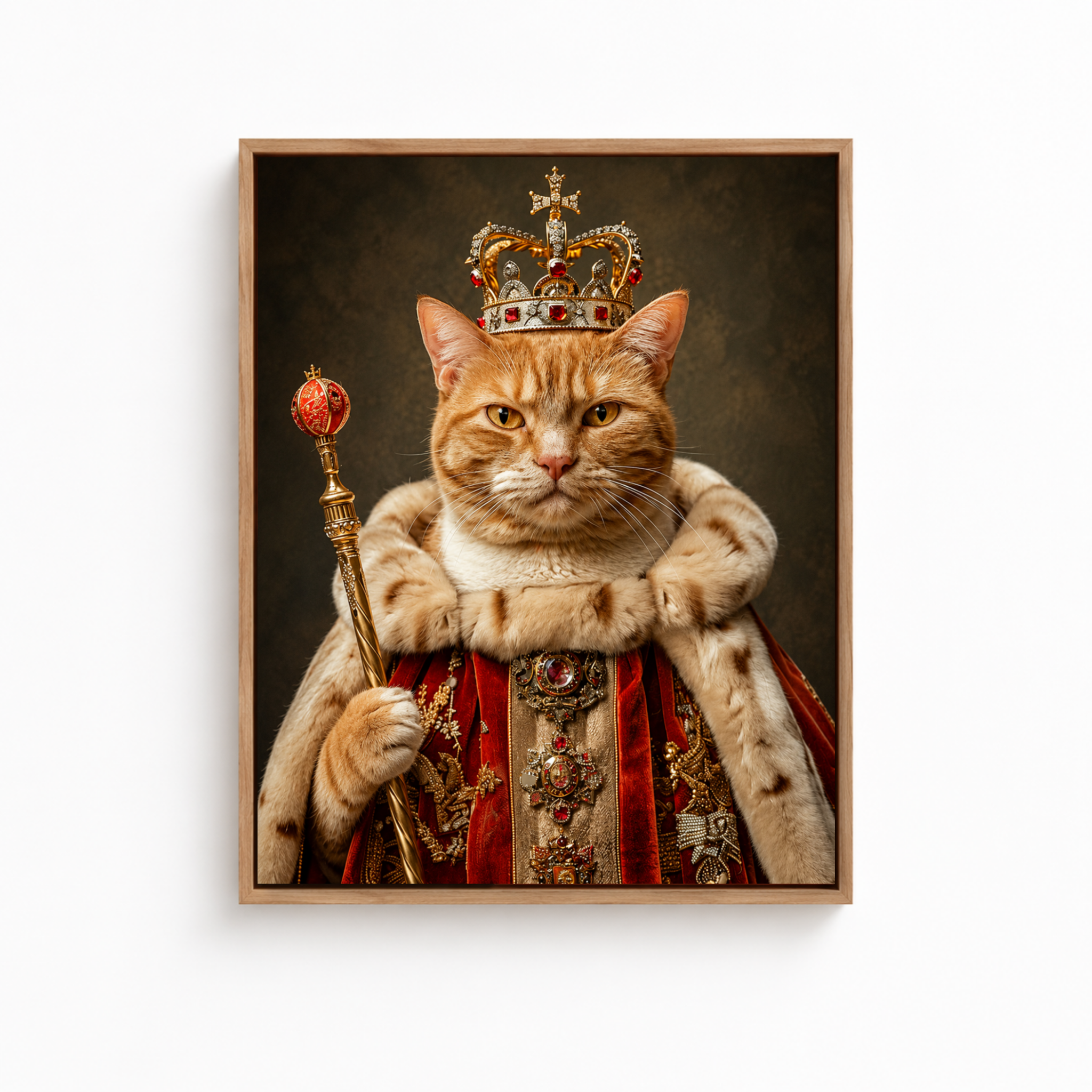 Custom Royal Cat Portrait Canvas Aura Canvas