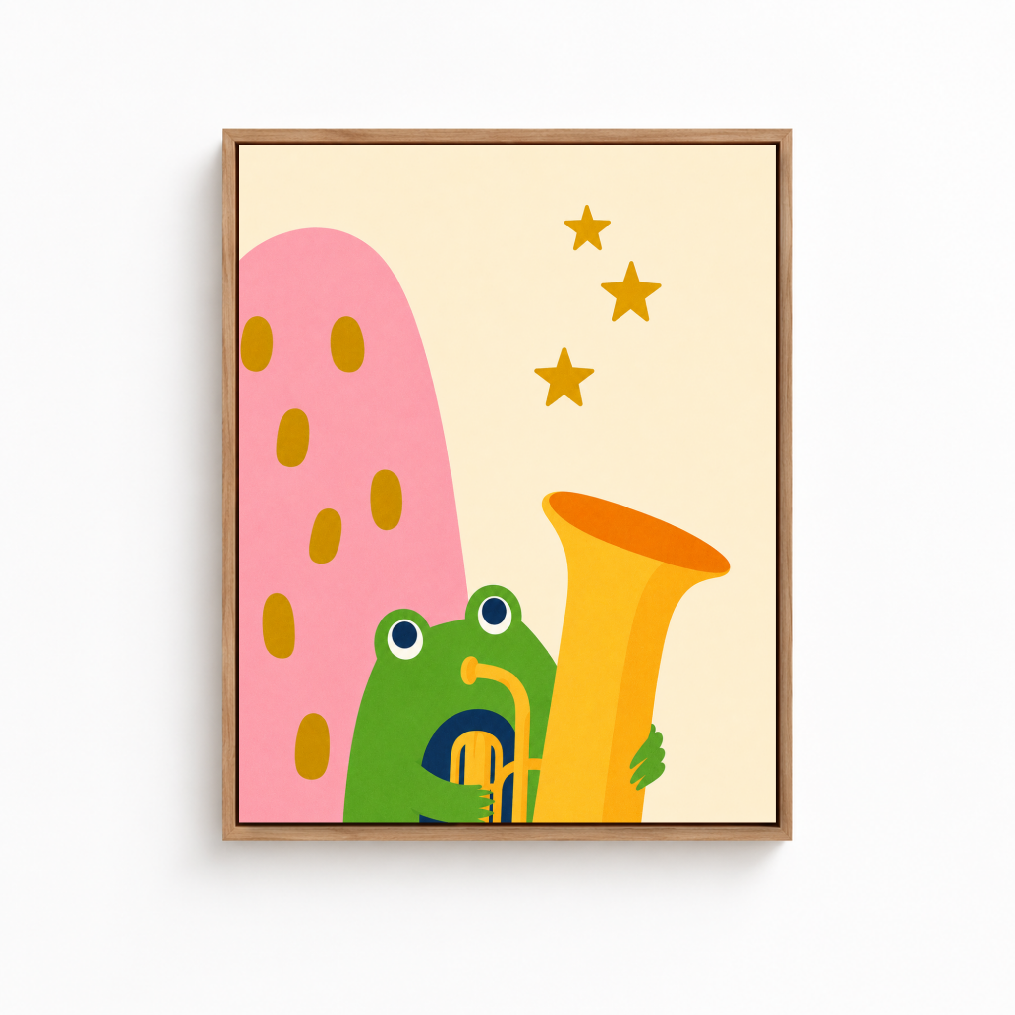 Musical Frog Canvas Wall Art Aura Canvas