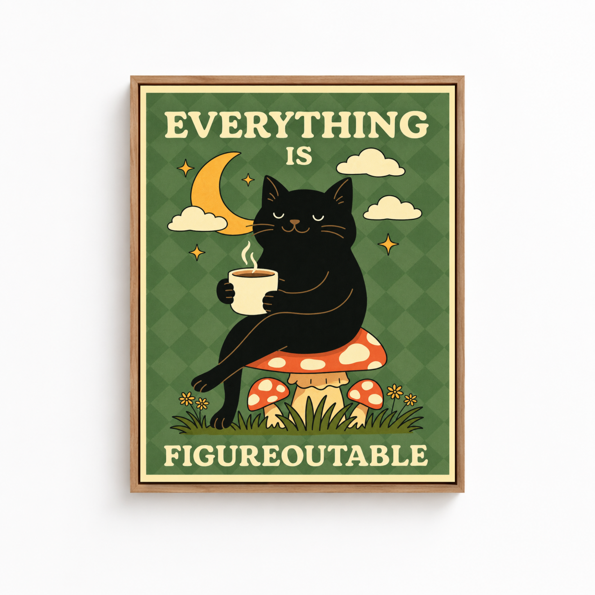 Figureoutable Cat Canvas Wall Art Aura Canvas