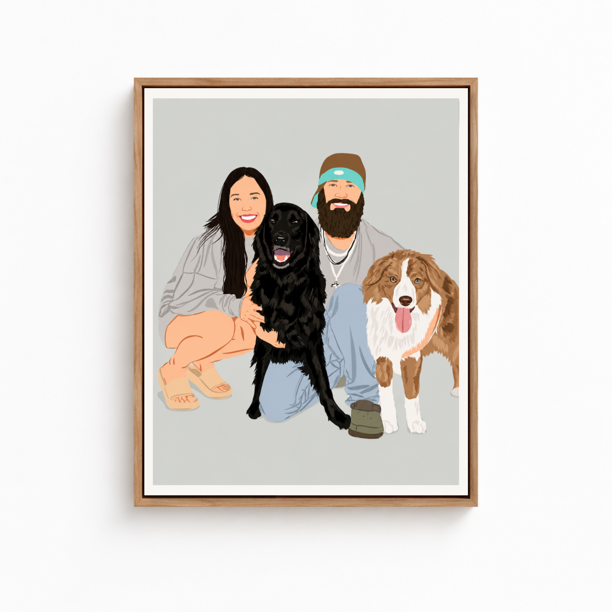 Custom Family Pet Portrait Canvas Aura Canvas