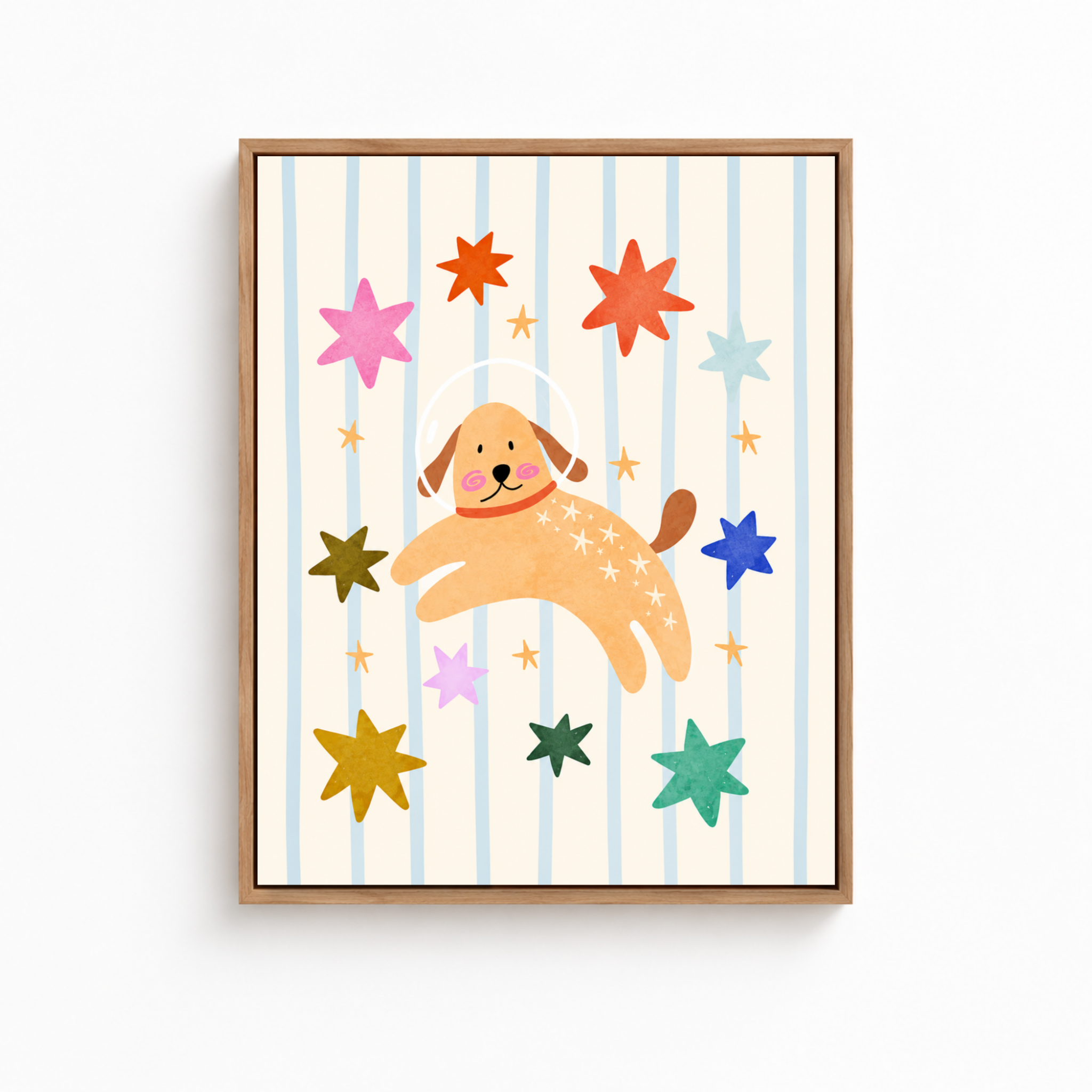Astronaut Puppy Canvas Wall Art Aura Canvas
