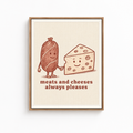 Meats and Cheeses Canvas Wall Art Aura Canvas