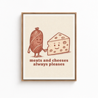Meats and Cheeses Canvas Wall Art Aura Canvas