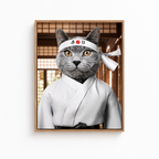 Custom Karate Pet Portrait Canvas Aura Canvas