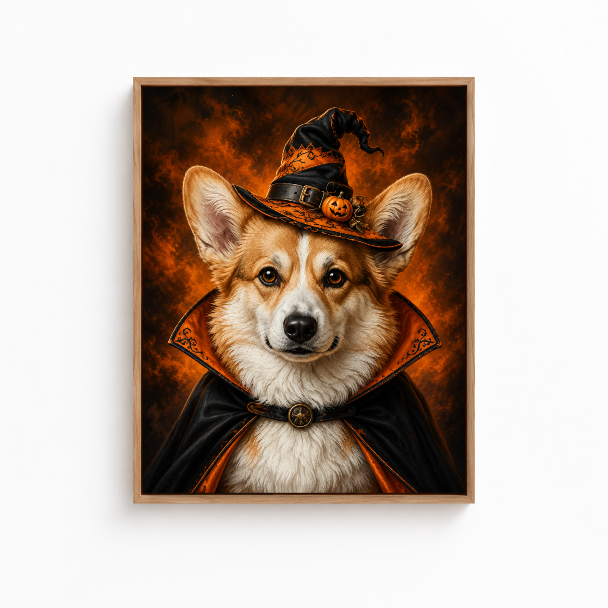 Custom Halloween Pet Portrait Canvas Aura Canvas