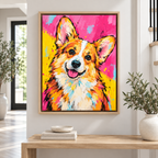 Custom Pet Portrait Pop Art Canvas Wall Art - personalized canvas detail 7