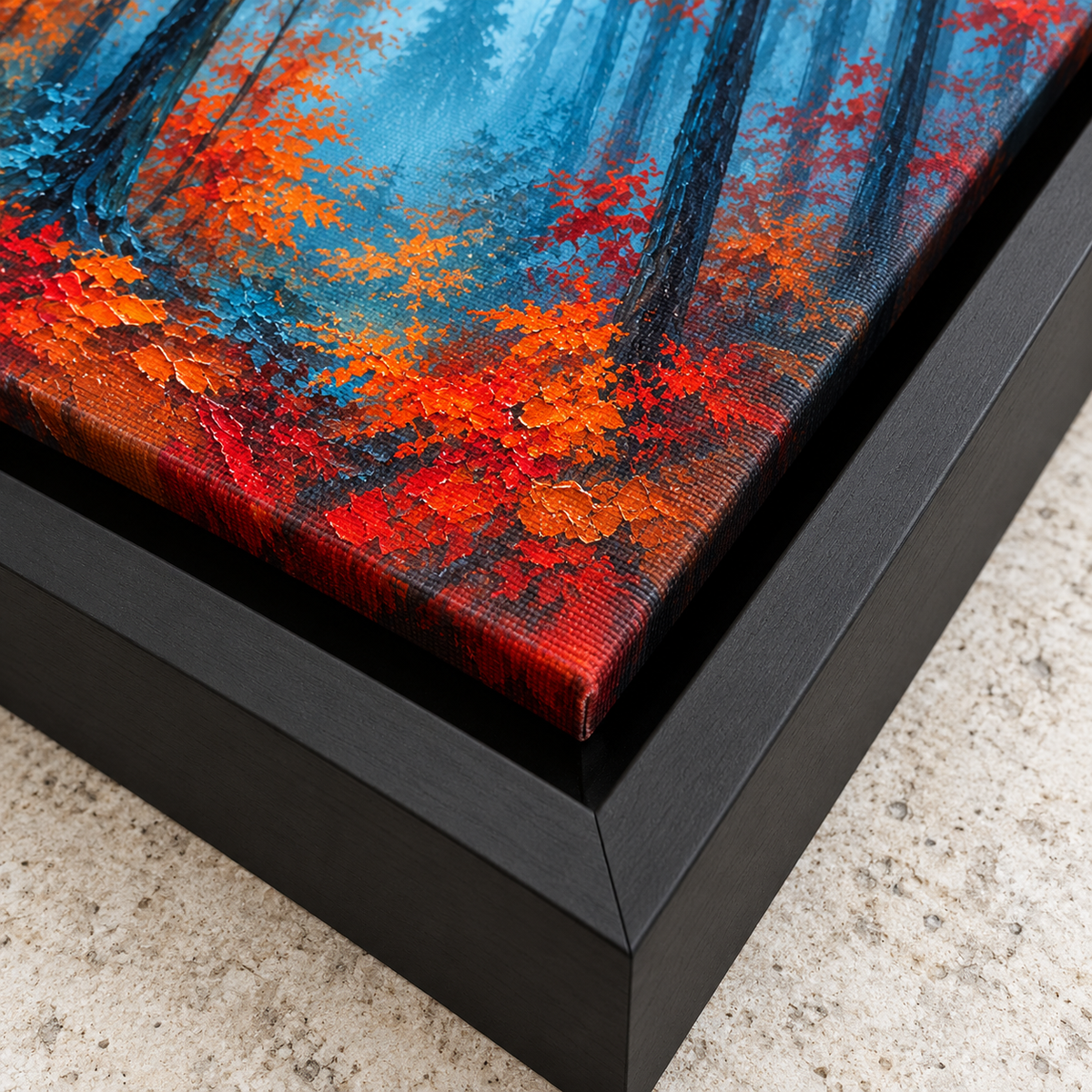 Orange Autumn Forest Canvas Wall Art