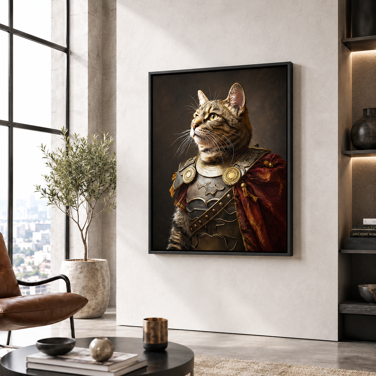Custom Warrior Pet Portrait Canvas Aura Canvas