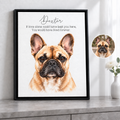 Custom Pet Memorial Portrait – If Love Alone personalized canvas preview