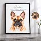 Custom Pet Memorial Portrait – If Love Alone personalized canvas preview