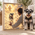 Custom Pet Memorial Heavenly Reunion Canvas Wall Art - personalized canvas preview