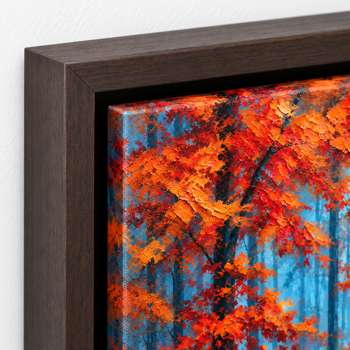 Orange Autumn Forest Canvas Wall Art