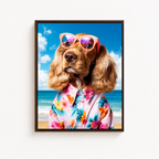 Custom Summer Pet Portrait Canvas Aura Canvas