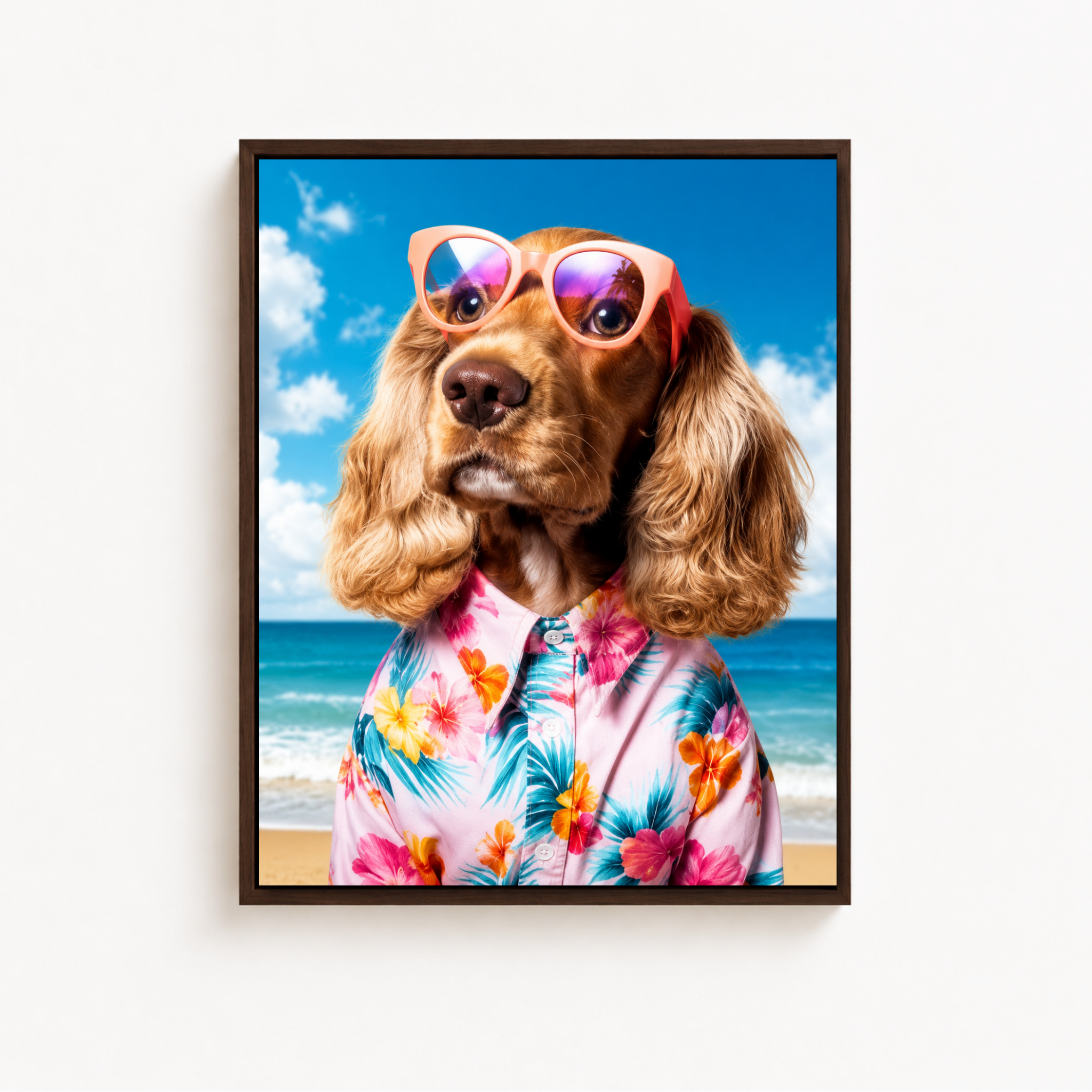 Custom Summer Pet Portrait Canvas Aura Canvas