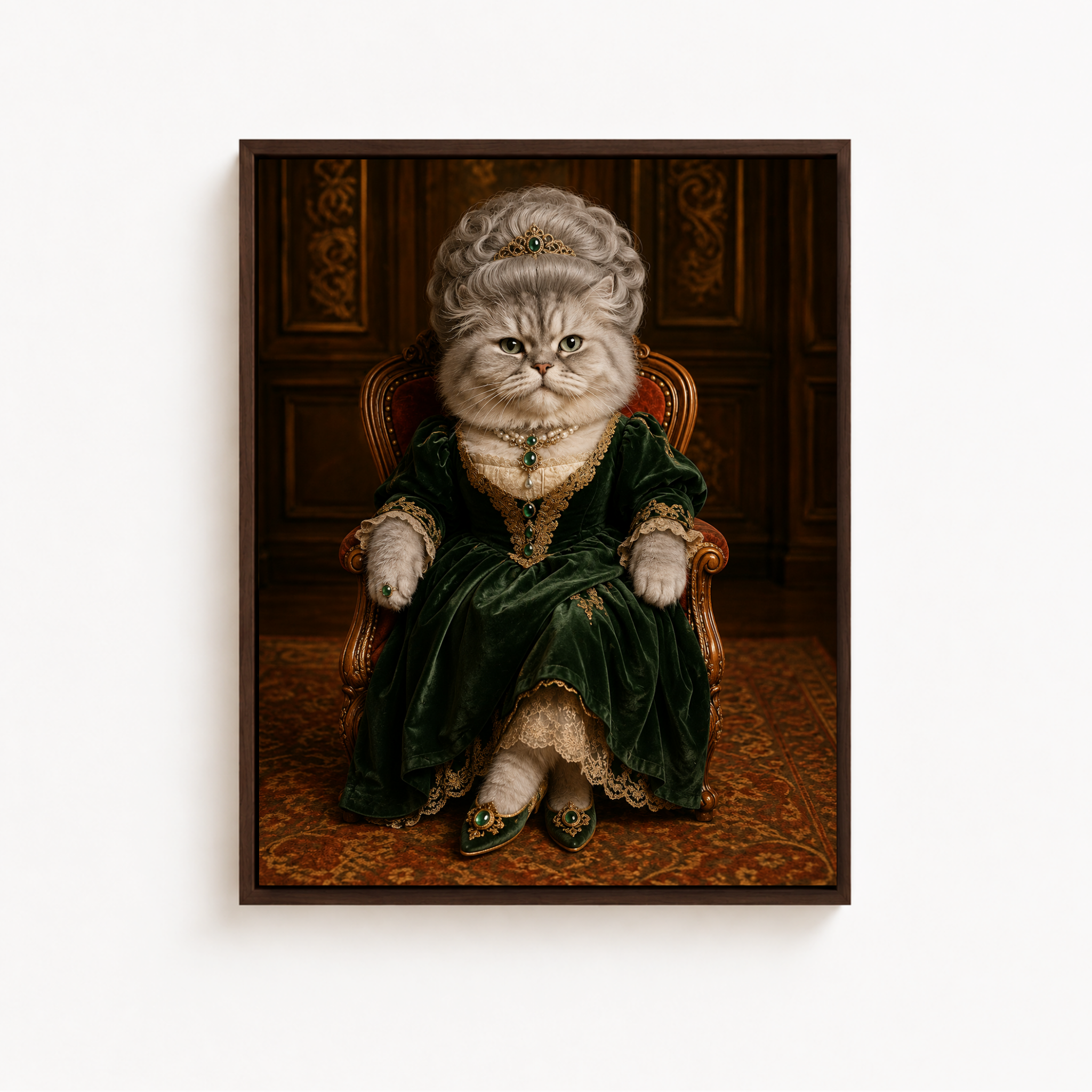 Custom Royal Queen Pet Portrait Canvas Aura Canvas