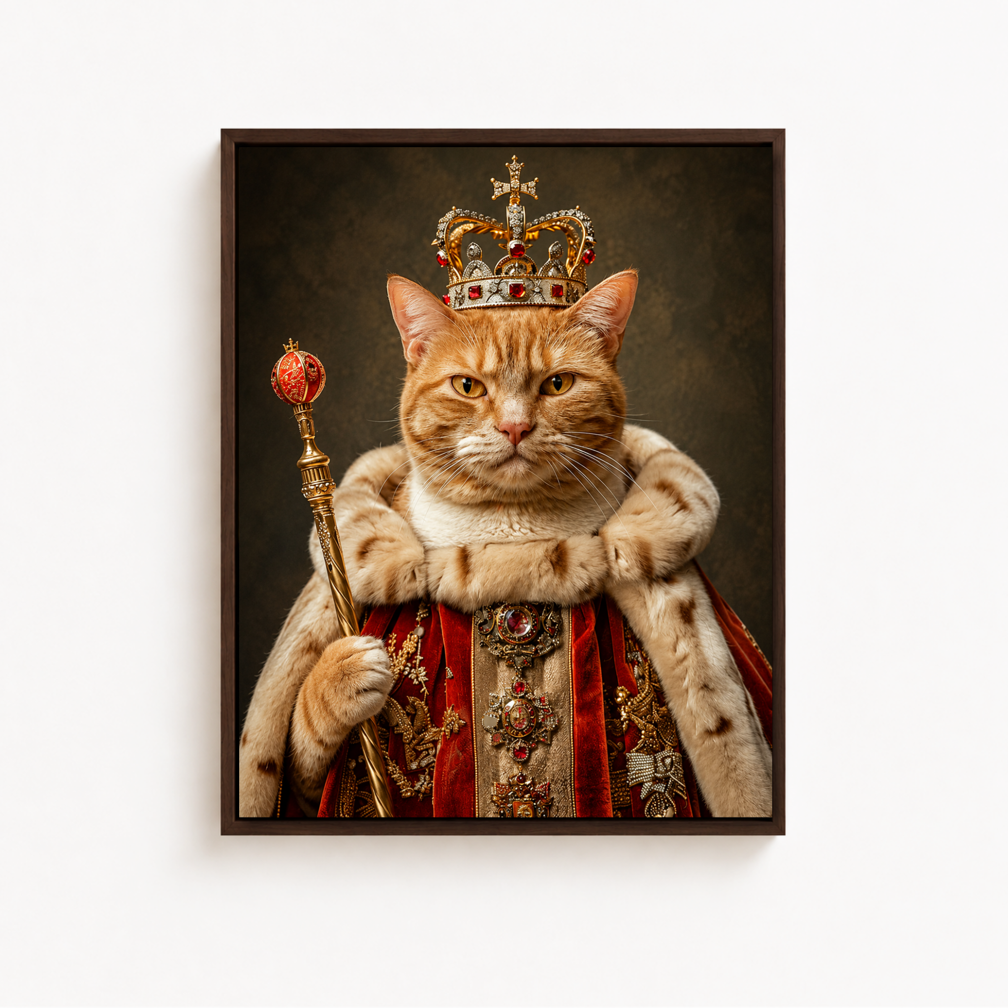 Custom Royal Cat Portrait Canvas Aura Canvas