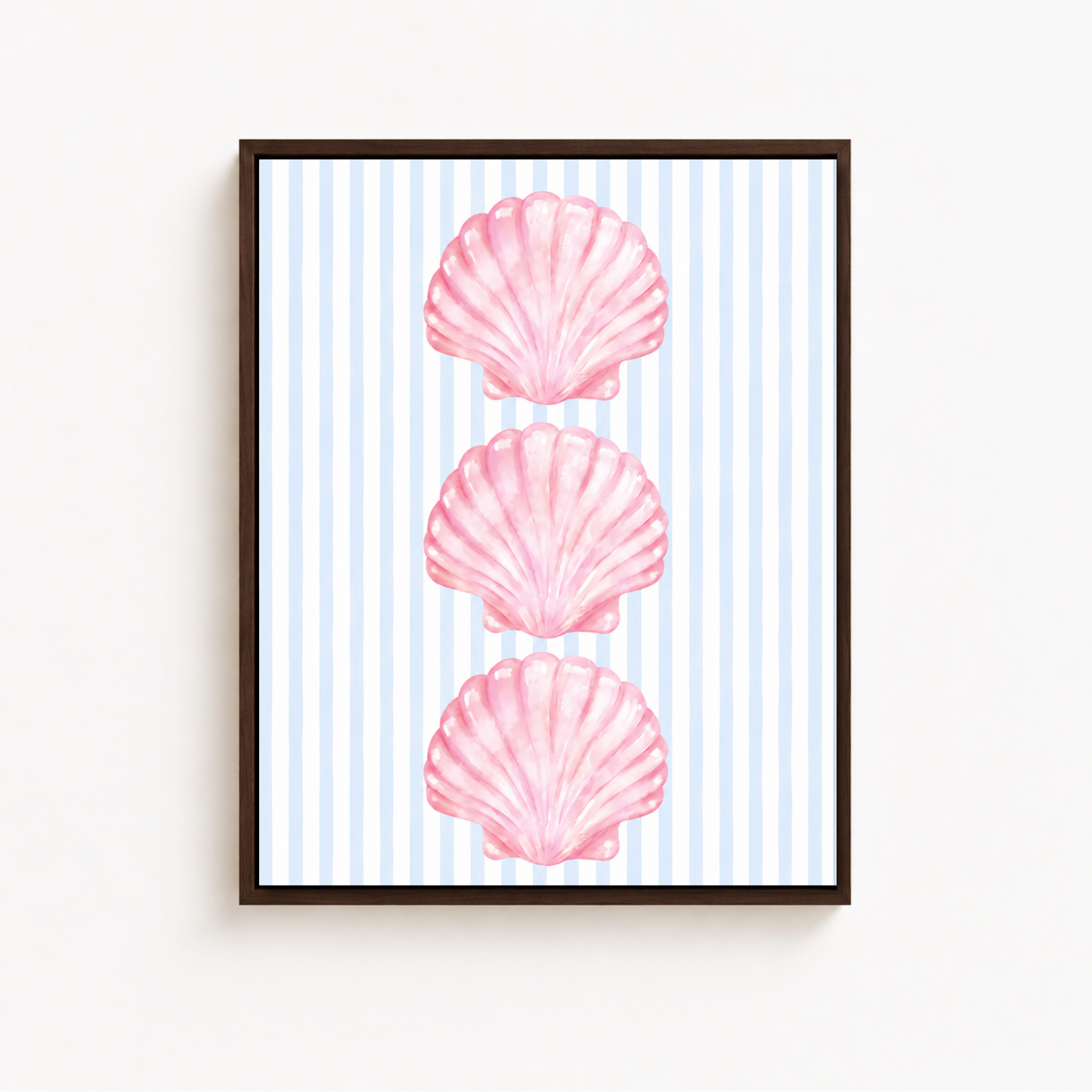 Pink Seashell Canvas Wall Art Aura Canvas