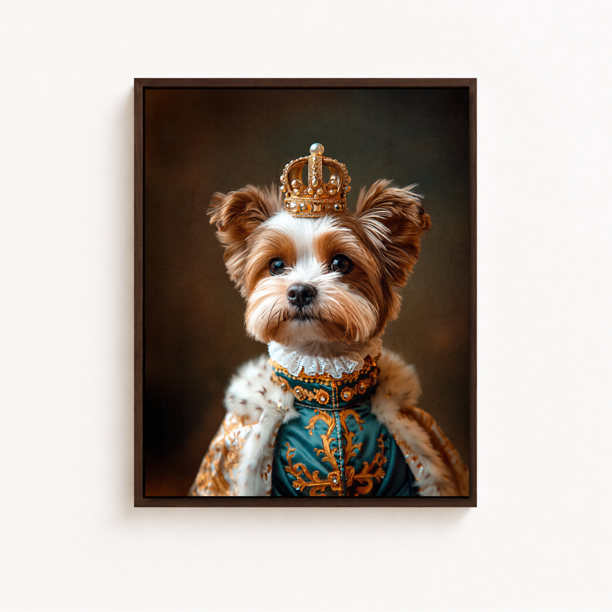 Custom Royal Dog Portrait Canvas Aura Canvas