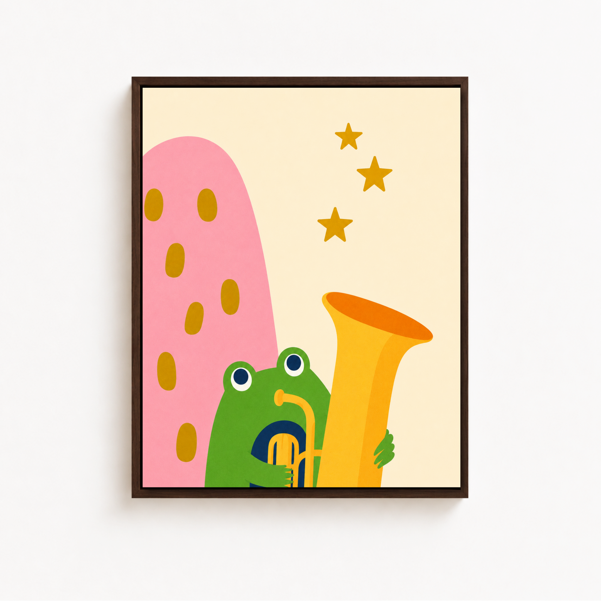 Musical Frog Canvas Wall Art Aura Canvas