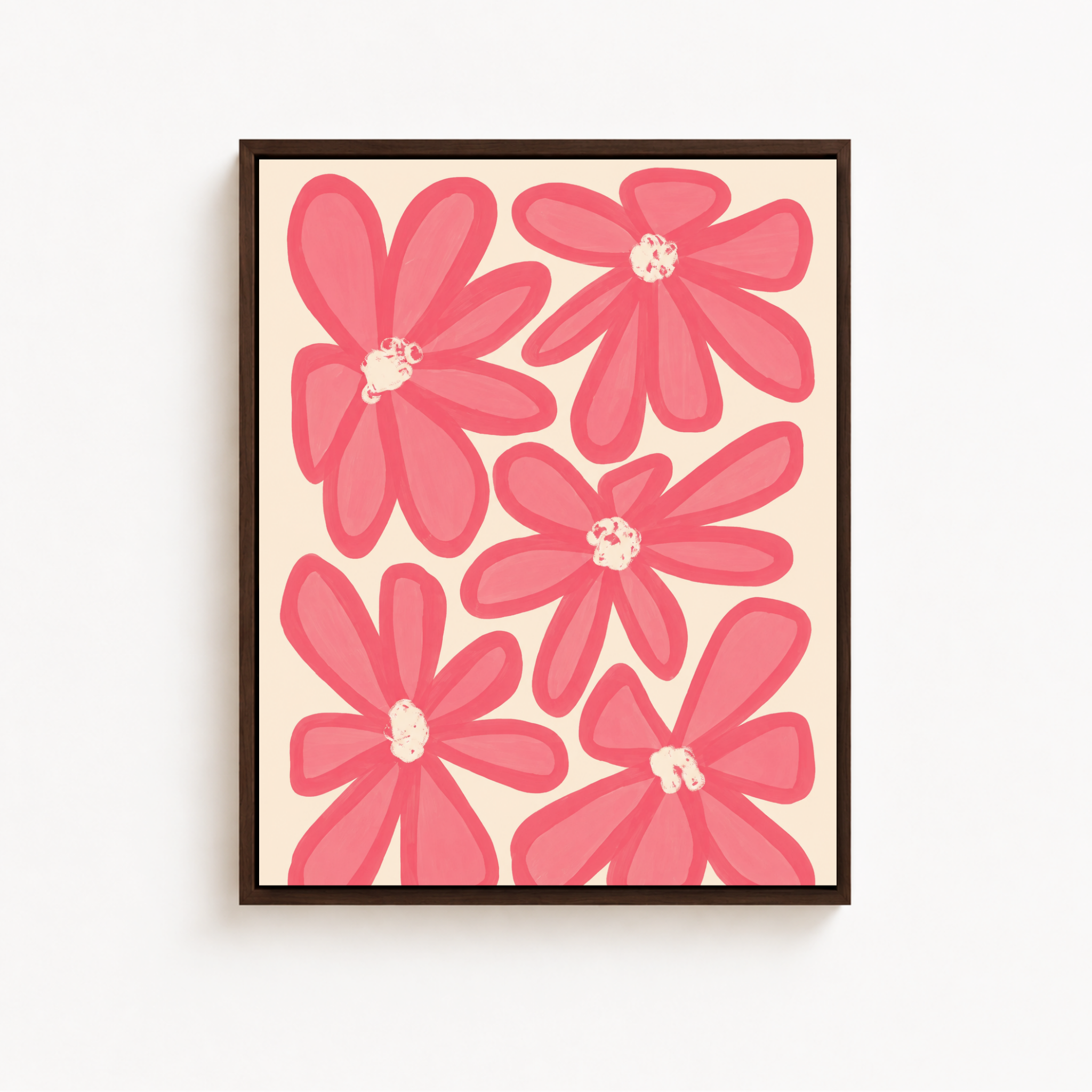 Pink Flower Canvas Wall Art Aura Canvas