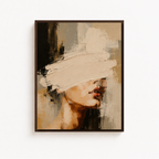 Abstract Neutral Woman Canvas Aura Canvas