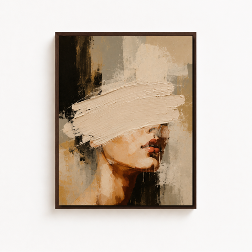 Abstract Neutral Woman Canvas Aura Canvas