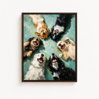 Happy Dogs Canvas Wall Art Aura Canvas