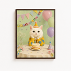 Custom Pet Birthday Portrait Canvas Aura Canvas