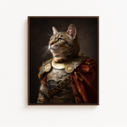 Custom Warrior Pet Portrait Canvas Aura Canvas