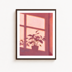 Pink Window Plant Canvas Wall Art Aura Canvas