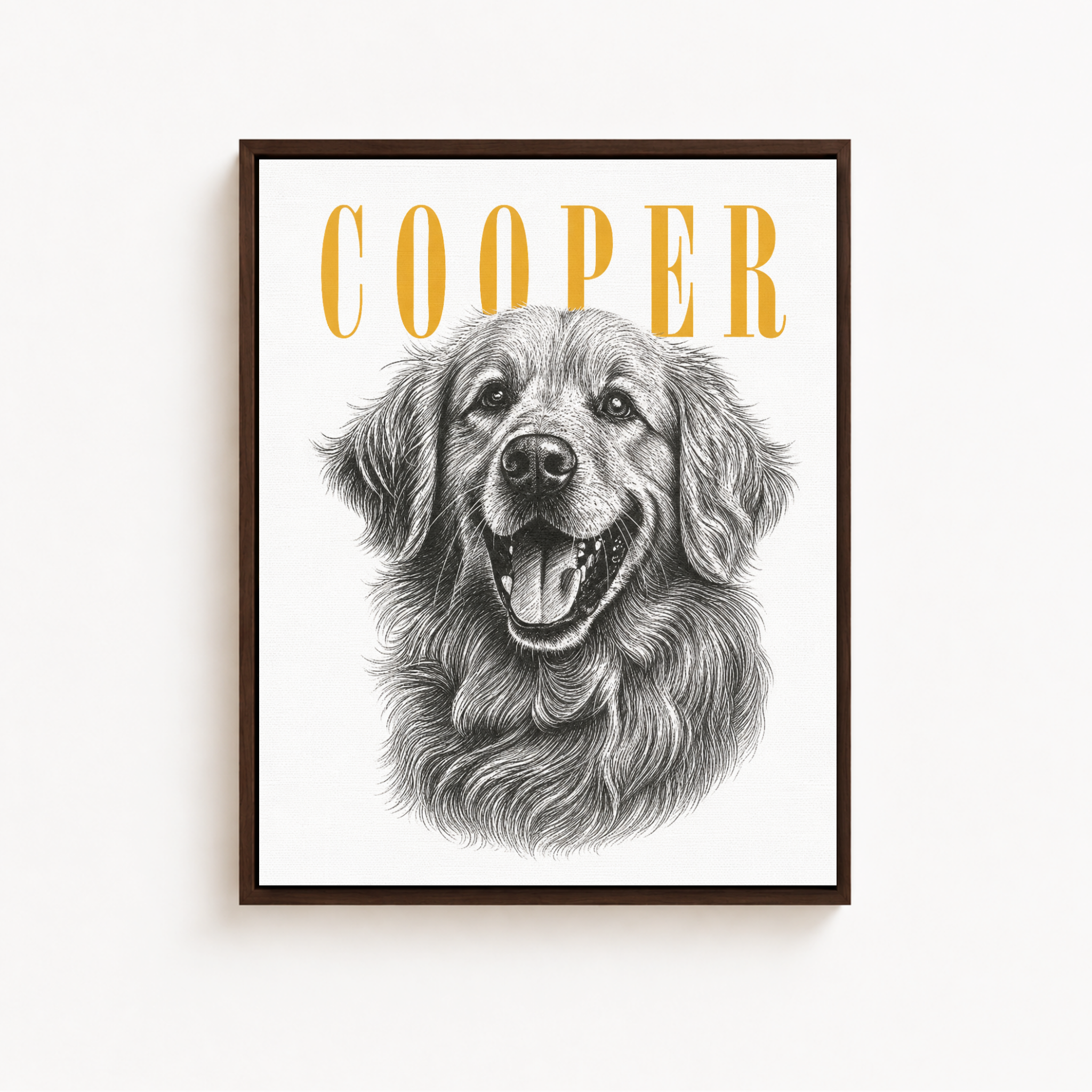 Custom Vintage Pet Portrait Canvas Aura Canvas