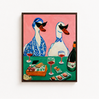 Funny Duck Wine Canvas Wall Art Aura Canvas