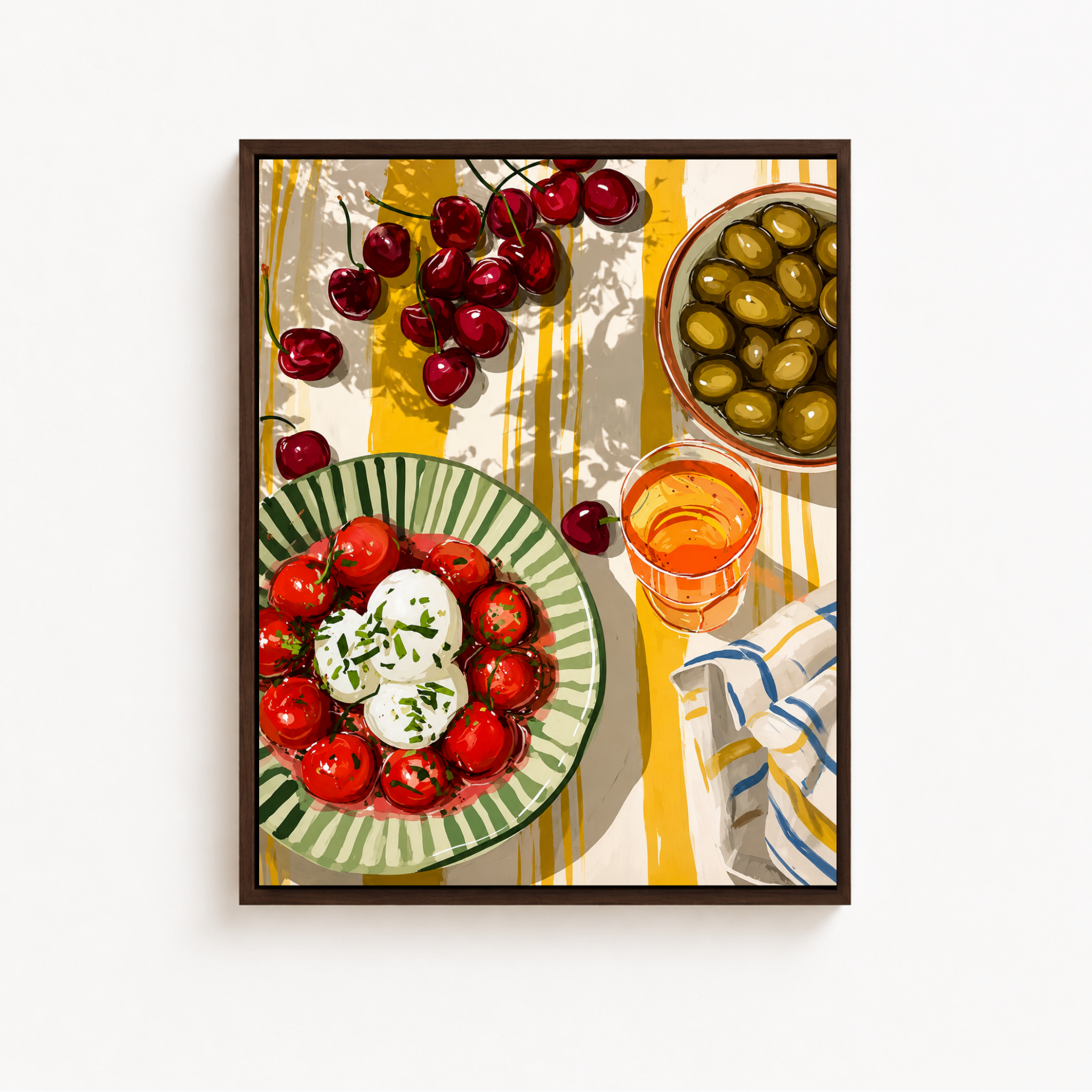 Olive Cherry Kitchen Canvas Wall Art Aura Canvas