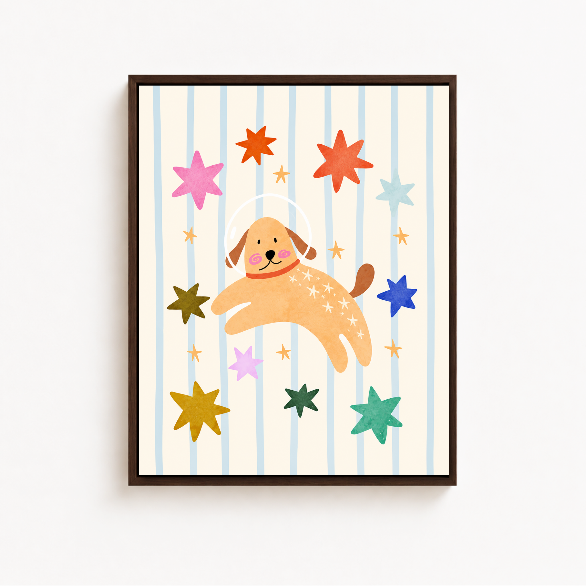 Astronaut Puppy Canvas Wall Art Aura Canvas