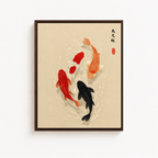 Japanese Koi Fish Canvas Wall Art Aura Canvas
