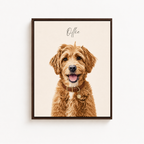 Custom Minimal Pet Portrait Canvas Aura Canvas