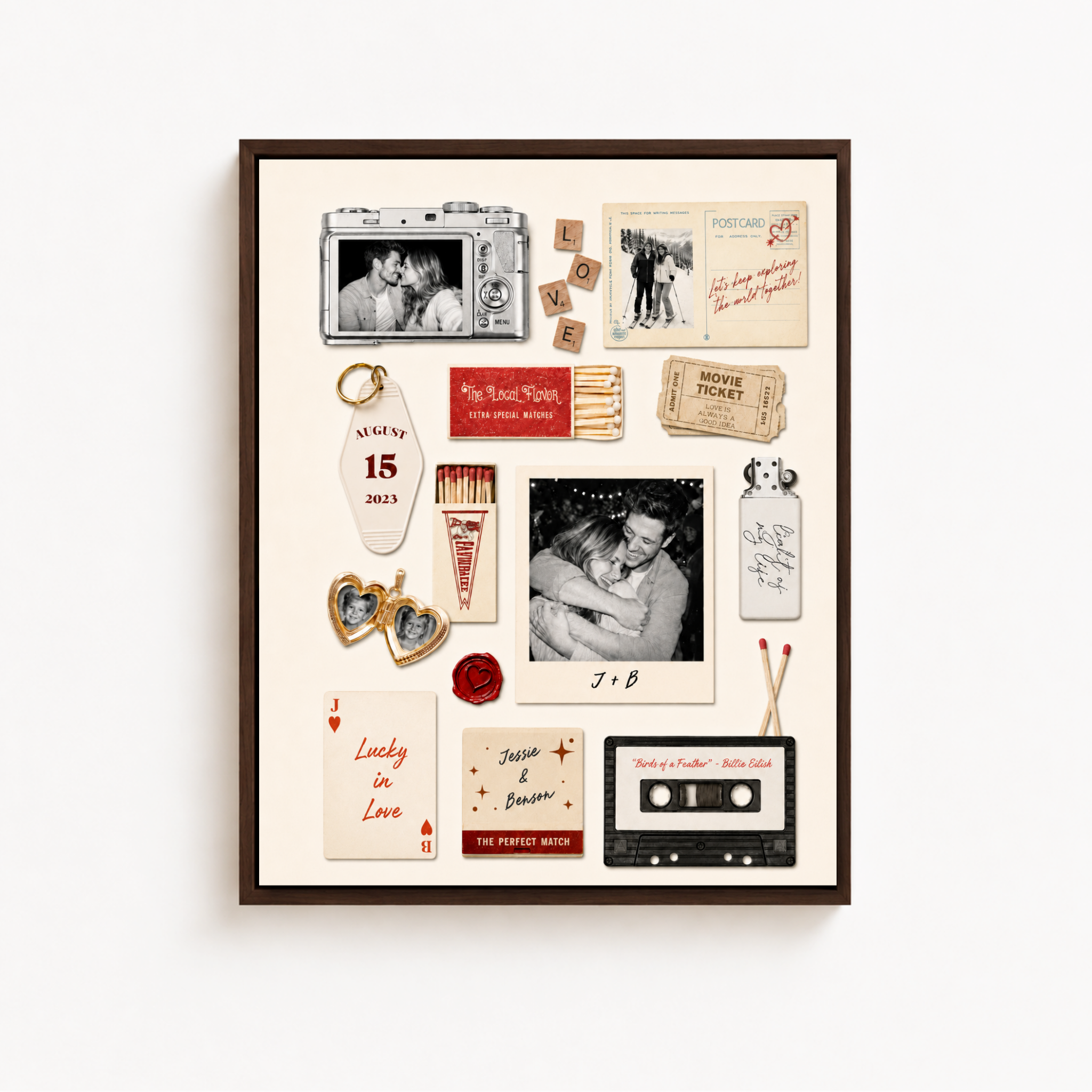 Custom Couple Collage Canvas Aura Canvas
