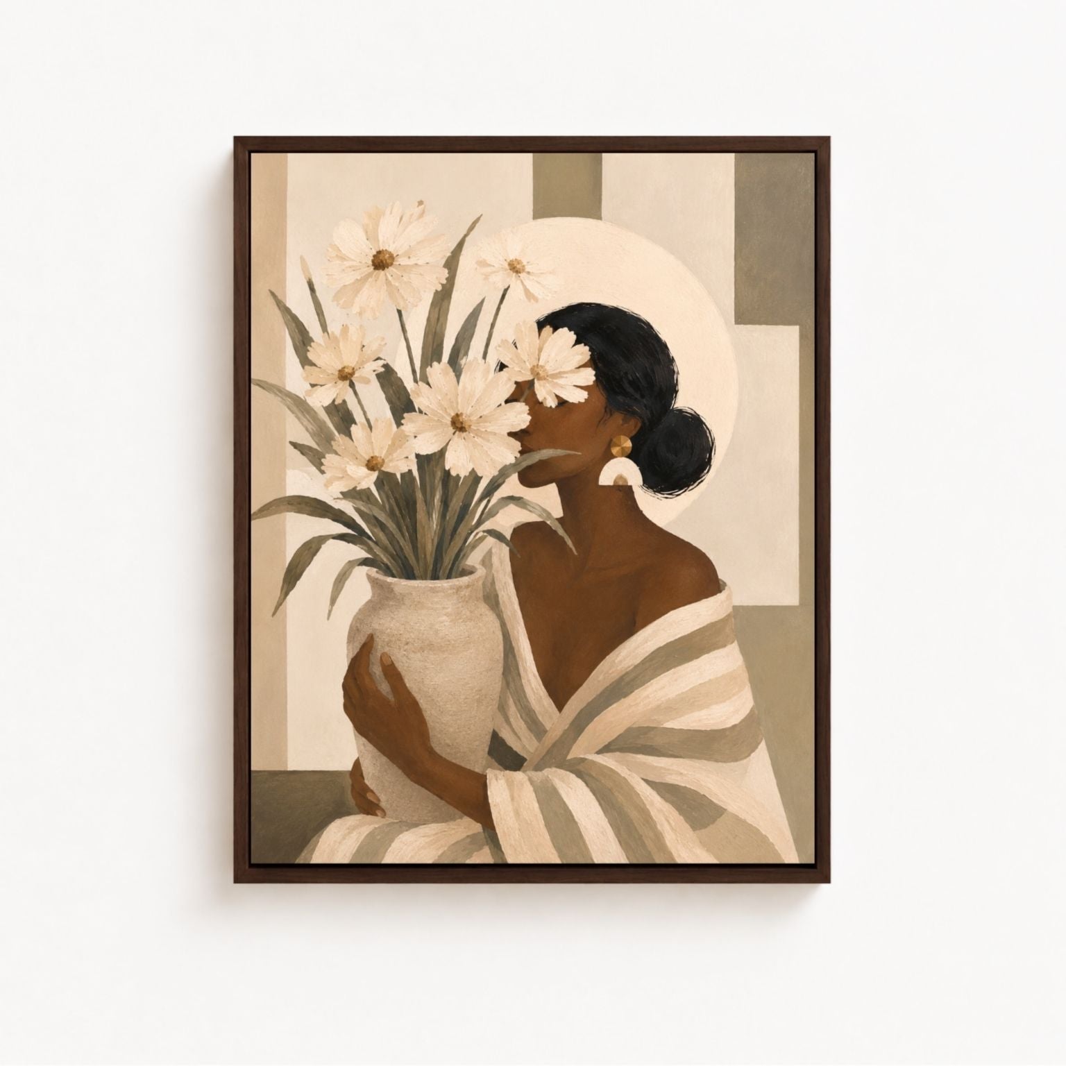 Woman With Flowers Canvas Wall Art