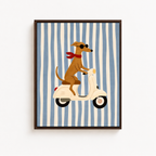 Scooter Dog Canvas Wall Art Aura Canvas