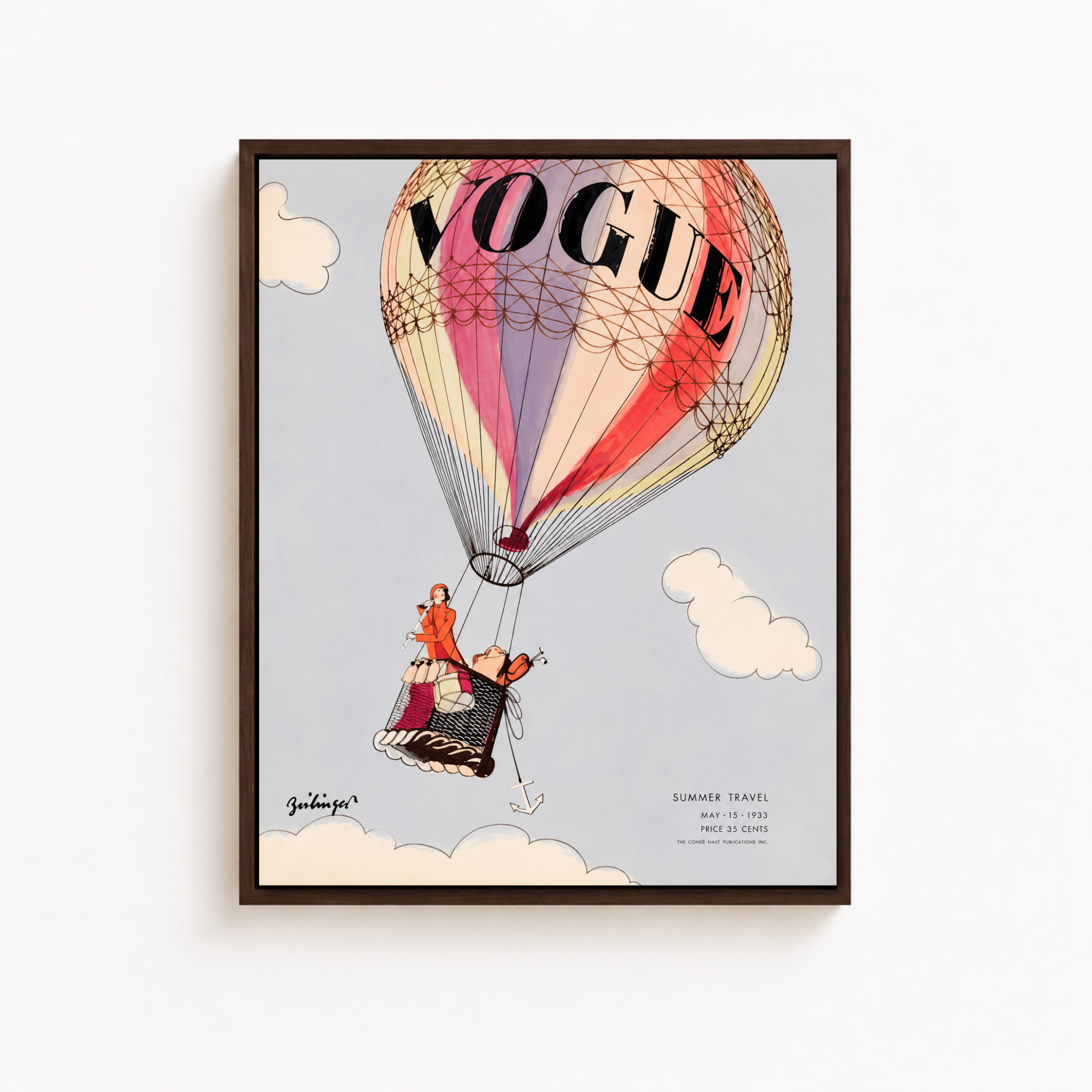 Vintage Hot Air Balloon Canvas Wall Art Aura Canvas