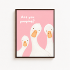 Are You Pooping Goose Canvas Wall Art Aura Canvas