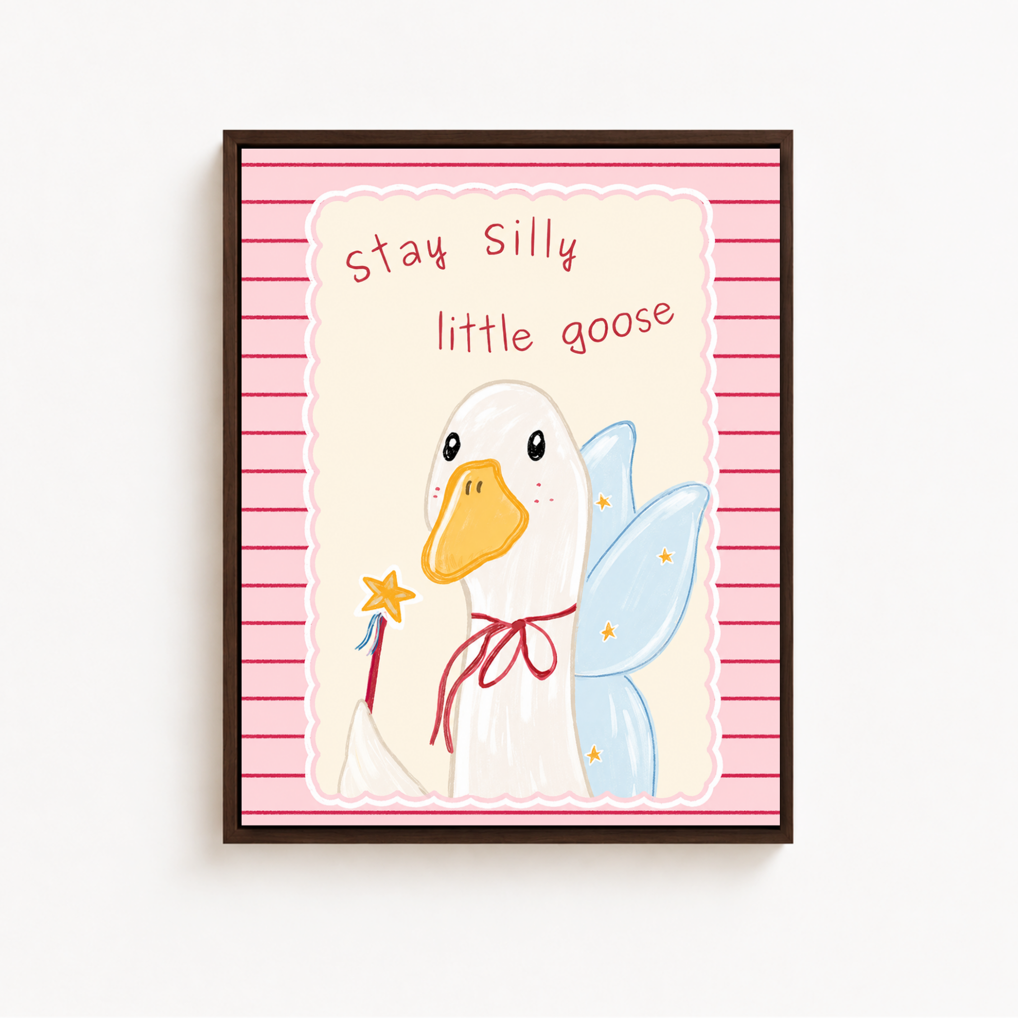 Silly Little Goose Canvas Wall Art Aura Canvas