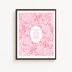 Pink Floral Motivational Quote Canvas Wall Art Aura Canvas