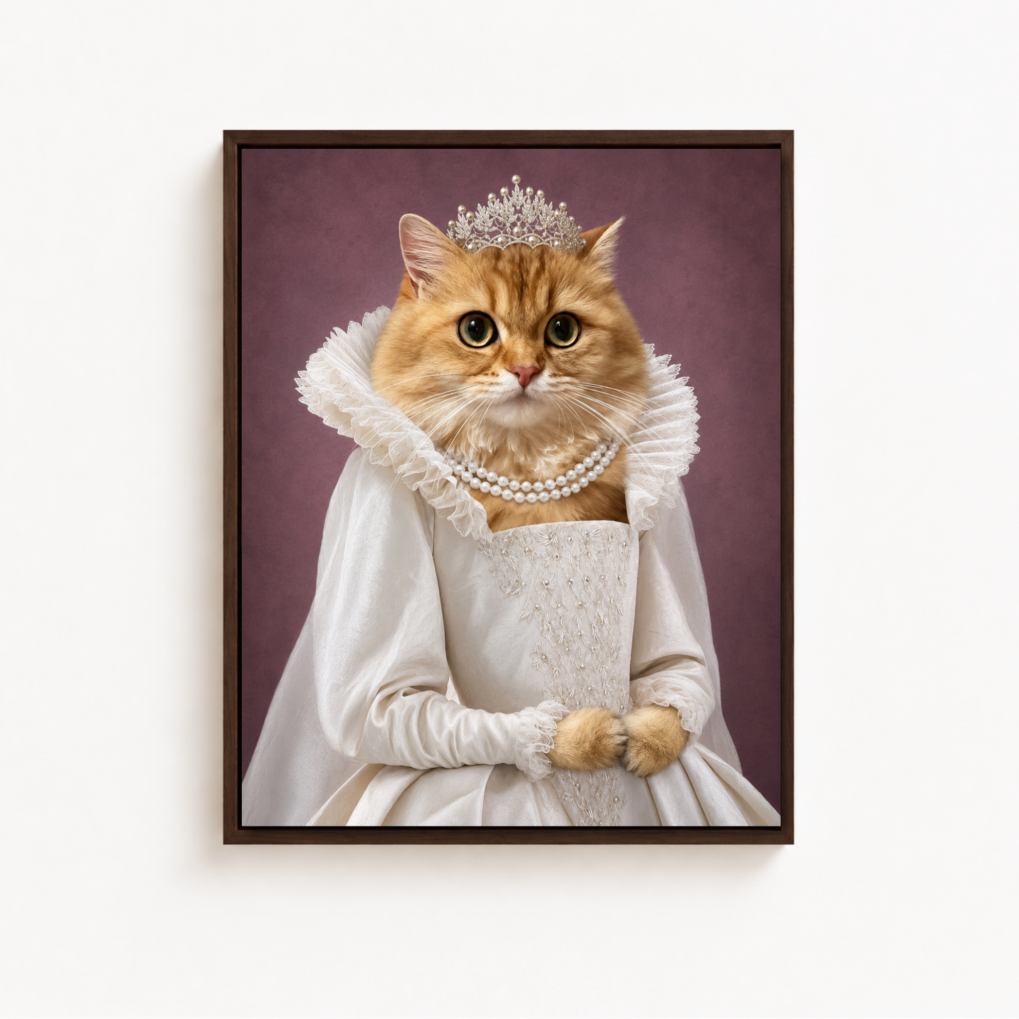 Custom Princess Cat Portrait Canvas Aura Canvas