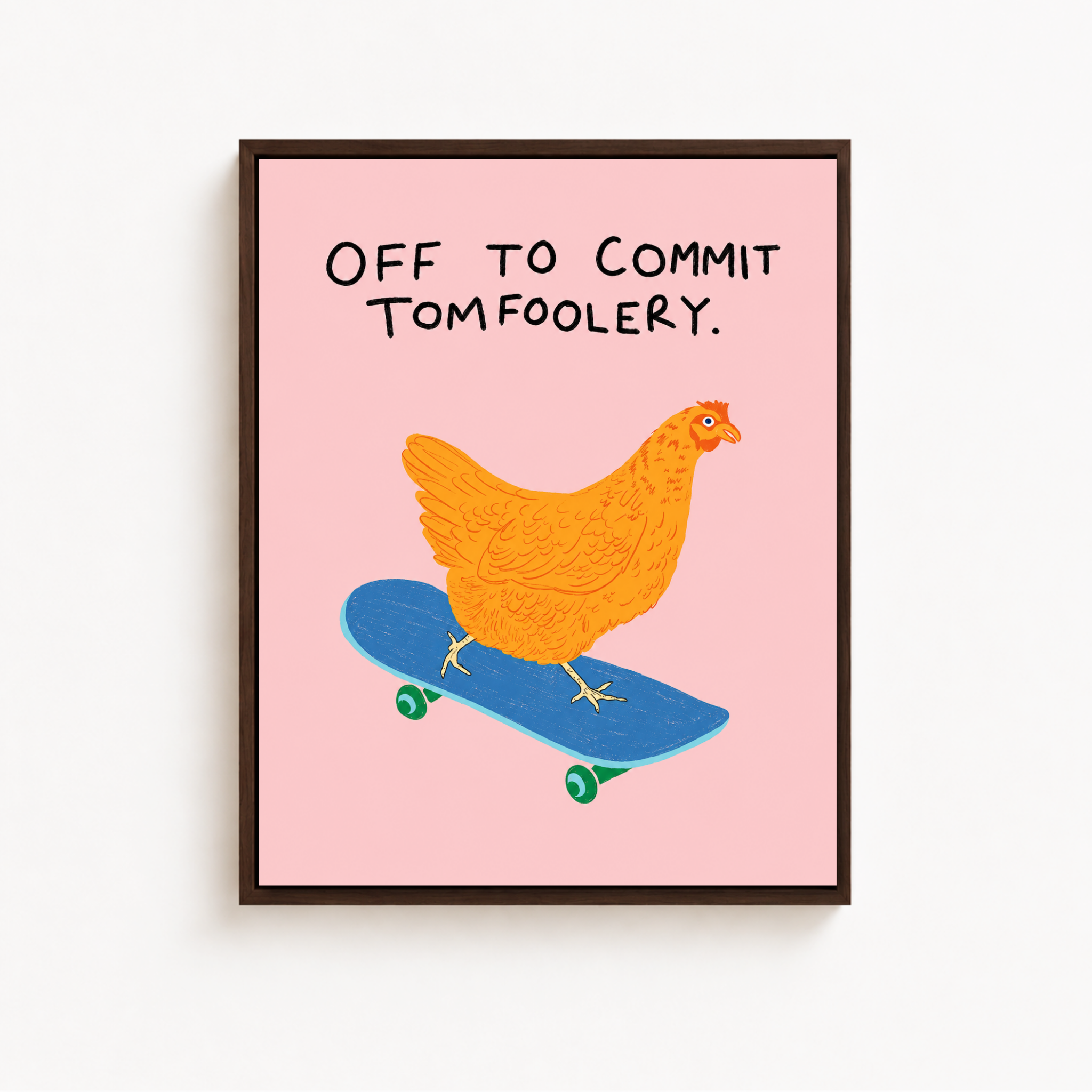Off To Commit Tomfoolery Chicken Canvas Wall Art Aura Canvas