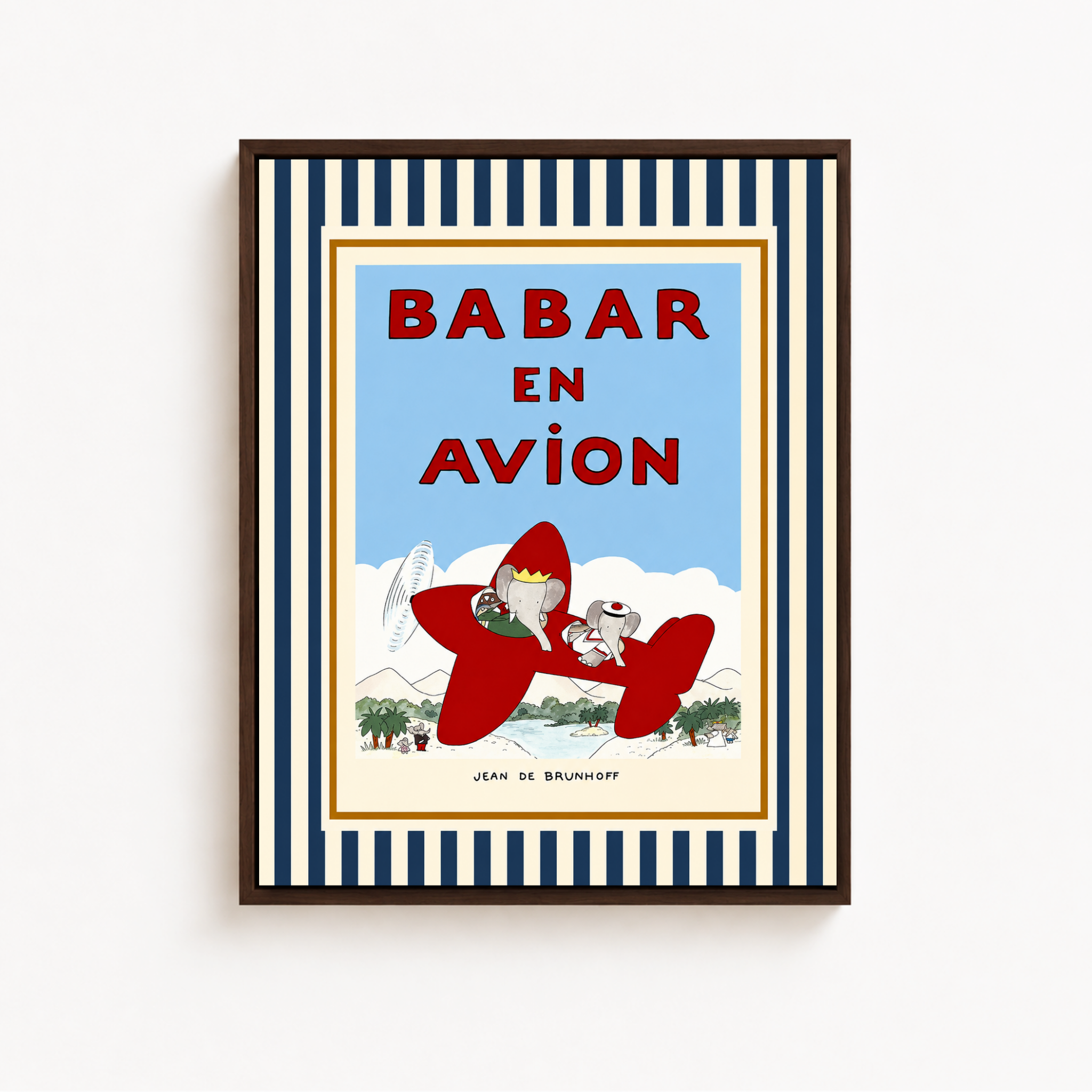 Elephant Airplane Canvas Wall Art Aura Canvas